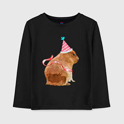 Детский лонгслив Праздничная капибара