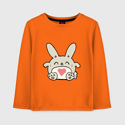 Лонгслив хлопковый детский Love Rabbit, цвет: оранжевый