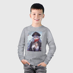 Лонгслив хлопковый детский Красотка Владилена - 86, цвет: меланж — фото 2