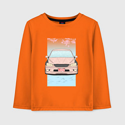 Лонгслив хлопковый детский Toyota Altezza stance, цвет: оранжевый