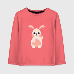 Лонгслив хлопковый детский Pink Bunny, цвет: коралловый