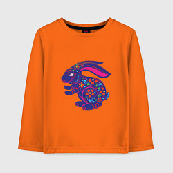 Лонгслив хлопковый детский Violet Rabbit, цвет: оранжевый