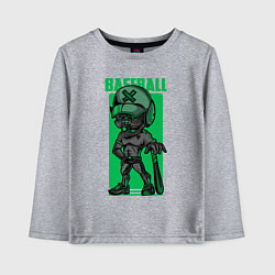 Детский лонгслив Пёс бейсболист