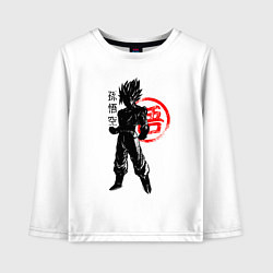 Лонгслив хлопковый детский Goku Son - Dragon Ball - Warrior, цвет: белый