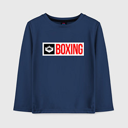 Лонгслив хлопковый детский Ring of boxing, цвет: тёмно-синий
