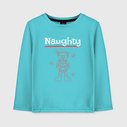 Лонгслив хлопковый детский Naughty elf, цвет: бирюзовый
