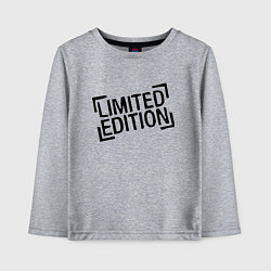 Лонгслив хлопковый детский Limited edition - Minimalism, цвет: меланж