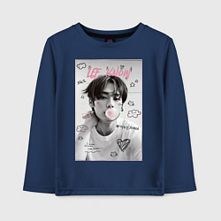 Лонгслив хлопковый детский Lee Know Stray Kids, цвет: тёмно-синий