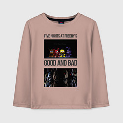 Лонгслив хлопковый детский Freddy good and bad, цвет: пыльно-розовый