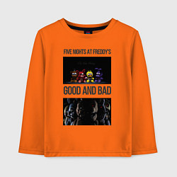Лонгслив хлопковый детский Freddy good and bad, цвет: оранжевый