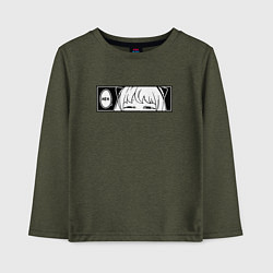 Лонгслив хлопковый детский Аня форджер - Хехе, цвет: меланж-хаки