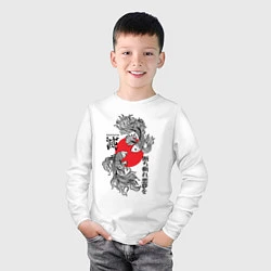 Лонгслив хлопковый детский Кисацутай - истребитель демонов, цвет: белый — фото 2