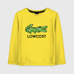 Лонгслив хлопковый детский Low cost - Надувной крокодильчик - Joke, цвет: желтый