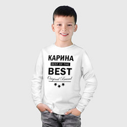 Лонгслив хлопковый детский Карина best of the best, цвет: белый — фото 2