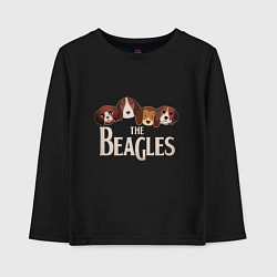 Лонгслив хлопковый детский The Beagles, цвет: черный