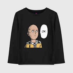 Лонгслив хлопковый детский Saitama - OK, цвет: черный