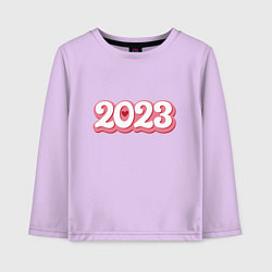 Лонгслив хлопковый детский Love 2023, цвет: лаванда