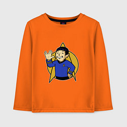 Лонгслив хлопковый детский Spoke - vault boy, цвет: оранжевый