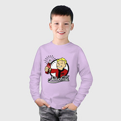 Лонгслив хлопковый детский Vault boy - nuka cola, цвет: лаванда — фото 2