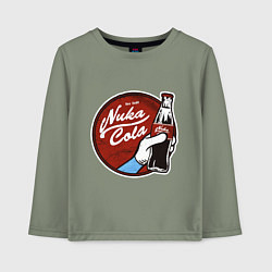 Лонгслив хлопковый детский Nuka cola sticker, цвет: авокадо