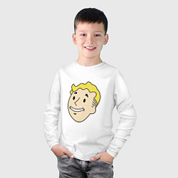 Лонгслив хлопковый детский Vault boy head, цвет: белый — фото 2