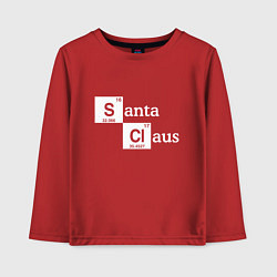 Лонгслив хлопковый детский Santa Claus chemistry, цвет: красный