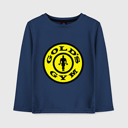 Лонгслив хлопковый детский Golds GYM, цвет: тёмно-синий