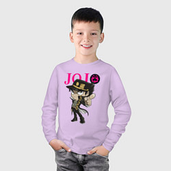 Лонгслив хлопковый детский Дзётаро Кудзё - character - stylization, цвет: лаванда — фото 2