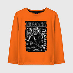 Лонгслив хлопковый детский Nirvana grunge 2022, цвет: оранжевый