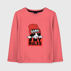 Детский лонгслив Damn my rules