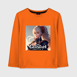 Лонгслив хлопковый детский Геншин Импакт, Наганохара Ёимия, цвет: оранжевый