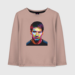 Лонгслив хлопковый детский Face Messi, цвет: пыльно-розовый