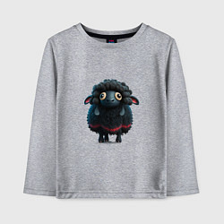 Лонгслив хлопковый детский Черный баран, цвет: меланж