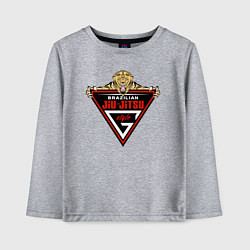 Лонгслив хлопковый детский Лев борец, цвет: меланж