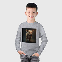 Лонгслив хлопковый детский Гроза улиц, цвет: меланж — фото 2