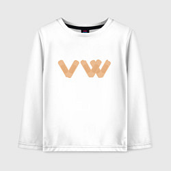 Лонгслив хлопковый детский Volkswagen боль, цвет: белый