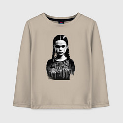 Детский лонгслив Маленькая Уэнсдэй в готическом стиле