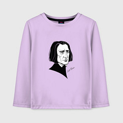 Лонгслив хлопковый детский Композитор Ференц Лист, цвет: лаванда