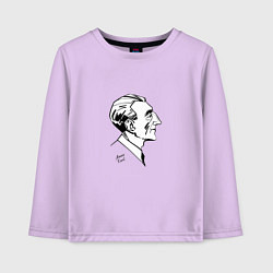 Лонгслив хлопковый детский Морис Равель, цвет: лаванда