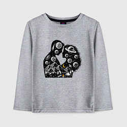 Лонгслив хлопковый детский Влюбленная парочка, цвет: меланж
