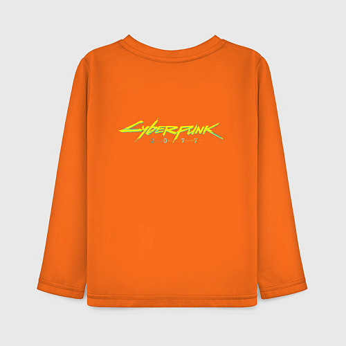 Детский лонгслив Cyberpunk, Luxury agario style / Оранжевый – фото 2