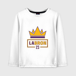 Лонгслив хлопковый детский Labron 23, цвет: белый