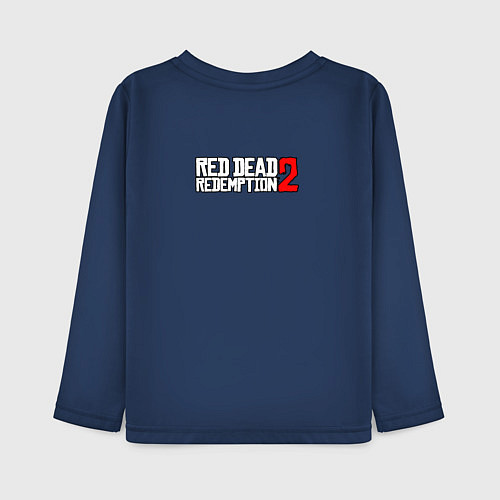 Детский лонгслив Red Dead Redemption in Alex Ross Style / Тёмно-синий – фото 2