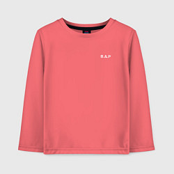 Лонгслив хлопковый детский B A P mini white logo, цвет: коралловый