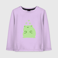 Лонгслив хлопковый детский Лягушка Kawaii, цвет: лаванда