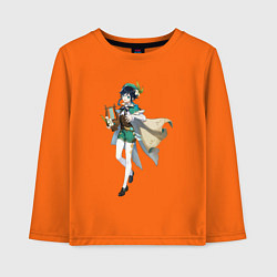 Лонгслив хлопковый детский Венти из Genshin Impact, цвет: оранжевый