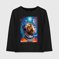 Детский лонгслив Булли космонавт - нейросеть