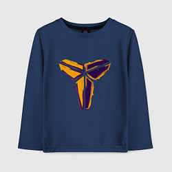 Лонгслив хлопковый детский Kobe logo, цвет: тёмно-синий