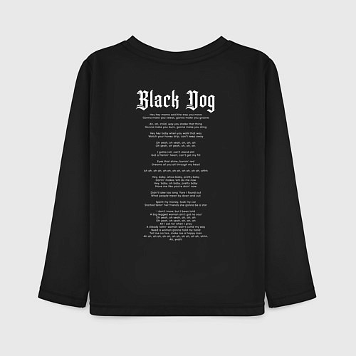 Детский лонгслив Led Zeppelin Black dog / Черный – фото 2