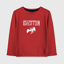Лонгслив хлопковый детский Led Zeppelin падший ангел, цвет: красный